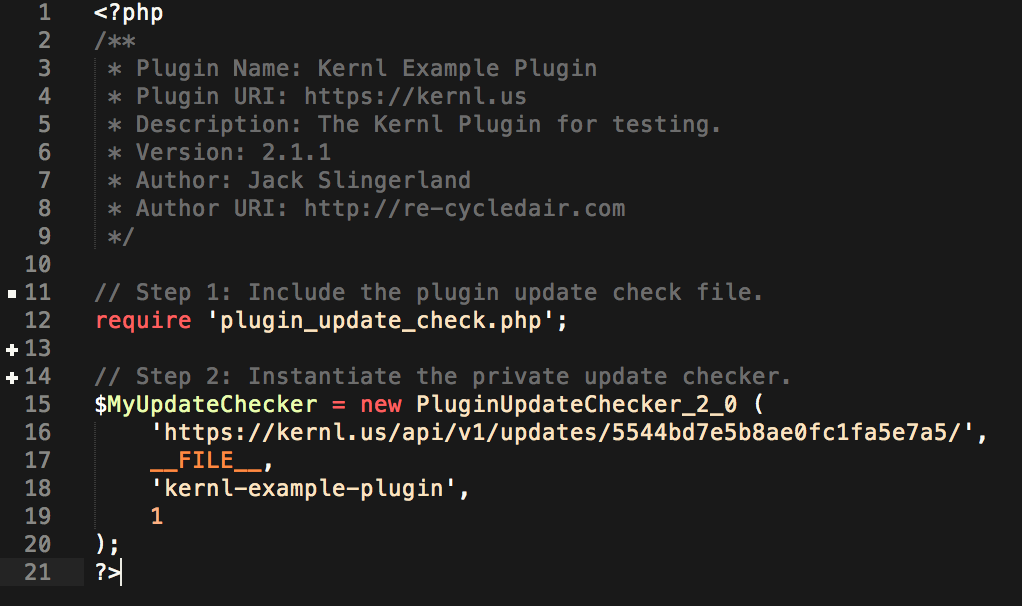 kernl instantiation code